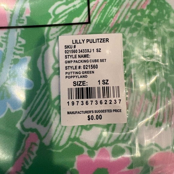Lilly Pulitzer NEW putting green poppy land set of three packing cubes - Picture 5 of 8
